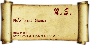 Mózes Soma névjegykártya
